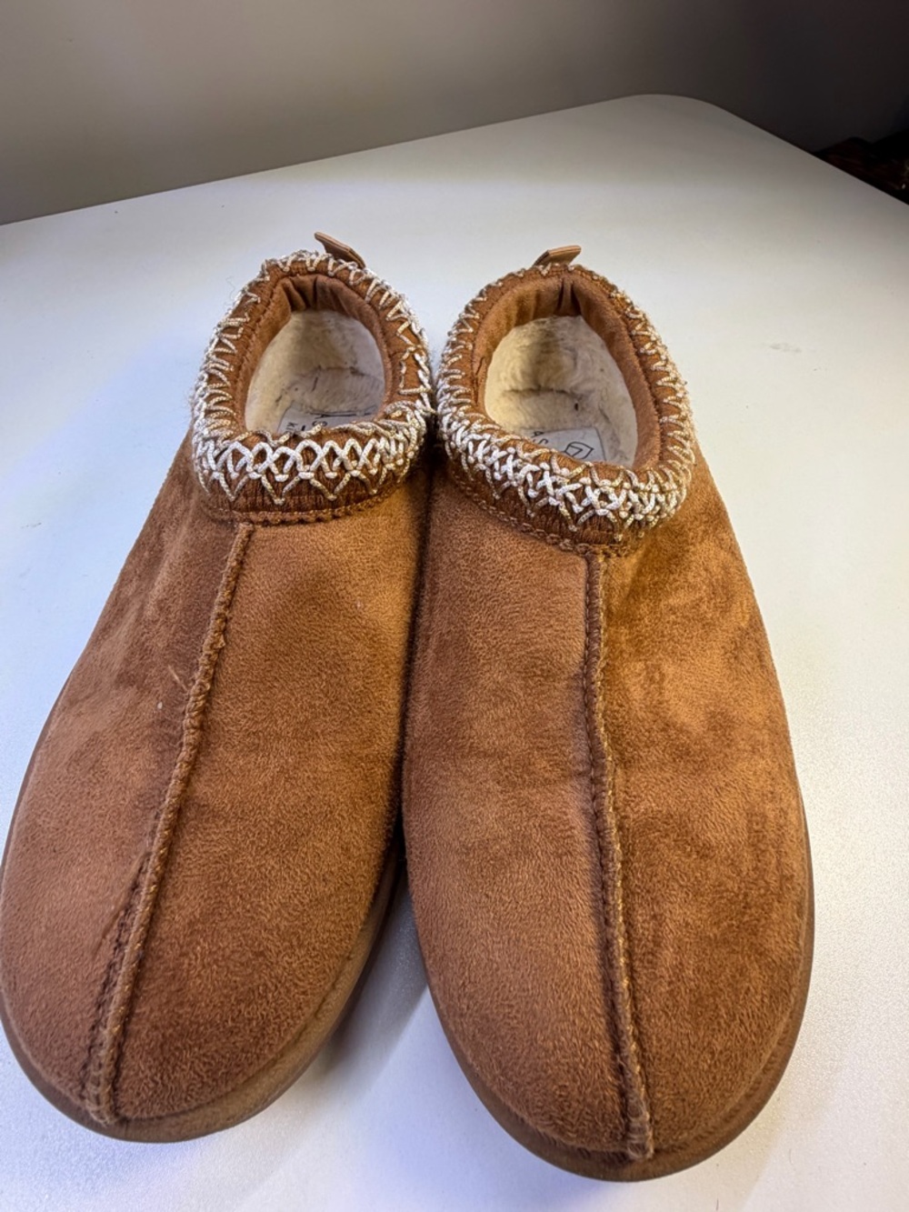 Kids Cozy Slip-On Slippers in Brown